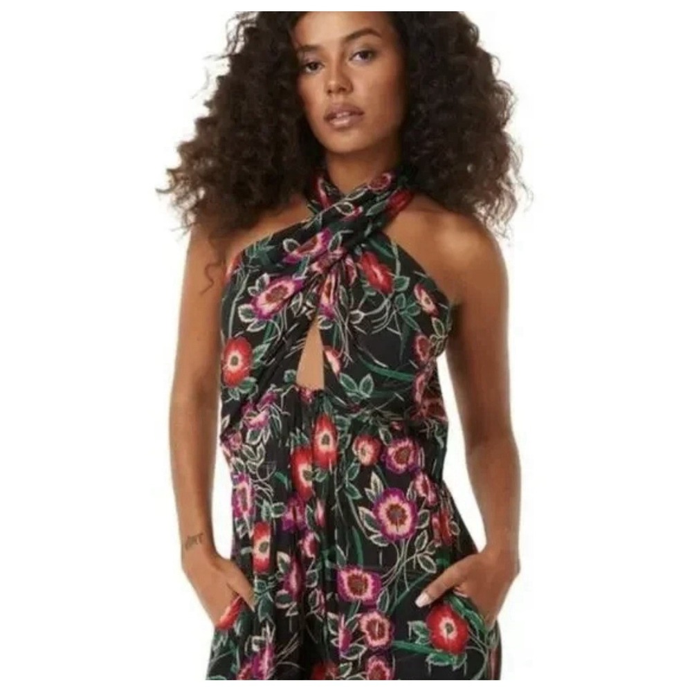 MISA Los Angeles Shania Jumpsuit Women's Medium Pockets Boho Floral Sleeveless - Picture 13 of 15